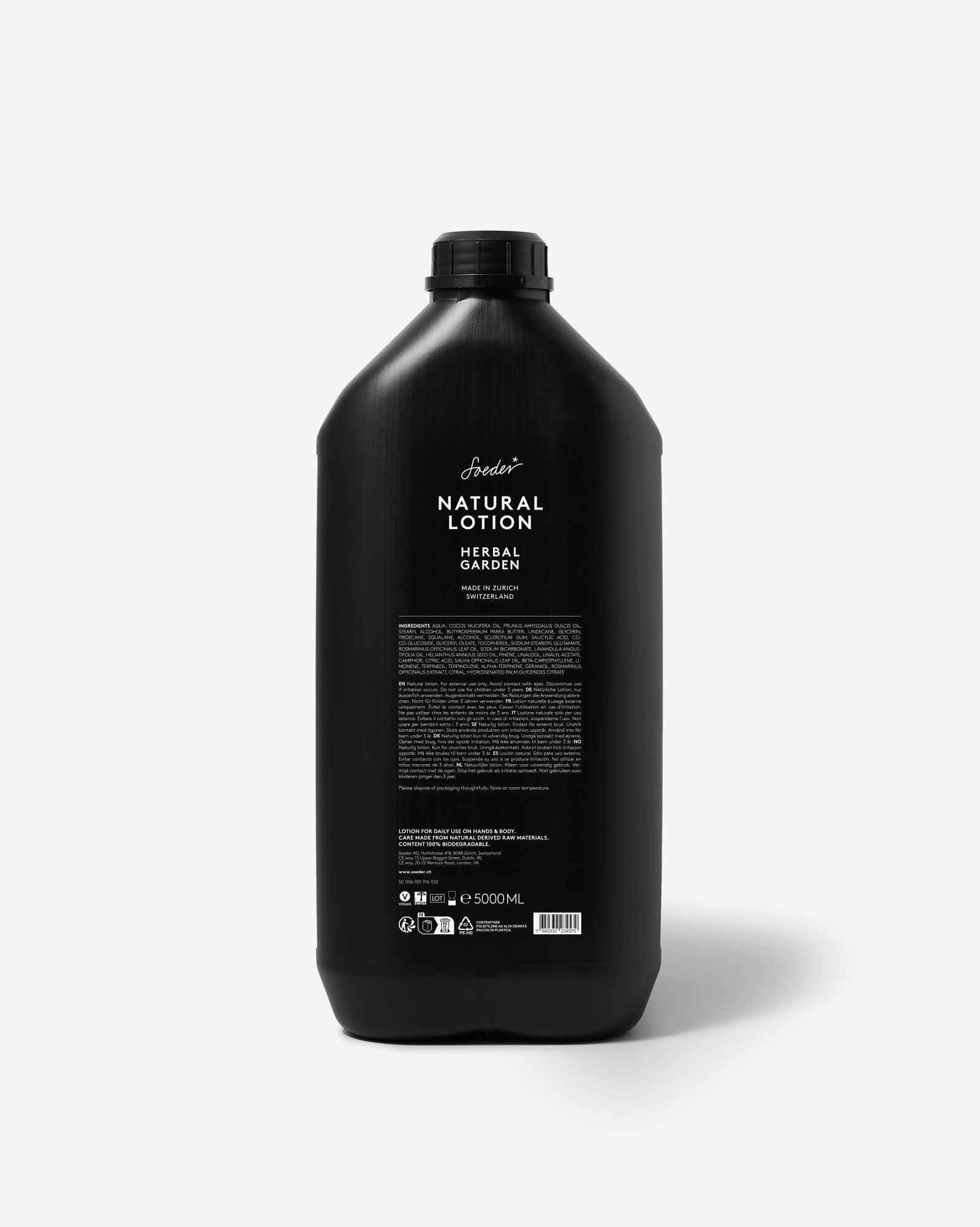 Naturlig fuktighetskrem Herbal Garden 5000ml - Soeder Norge